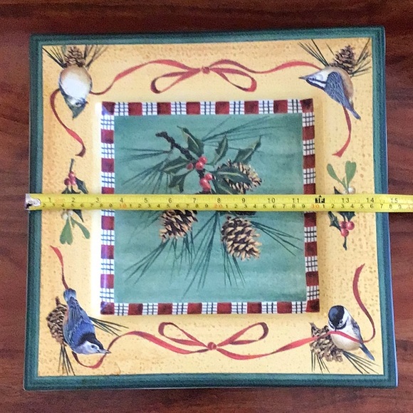 Lenox Winter Greetings Everyday Square Tray. - Picture 2 of 9